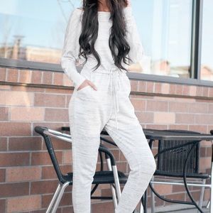 Heather grey jumpsuit